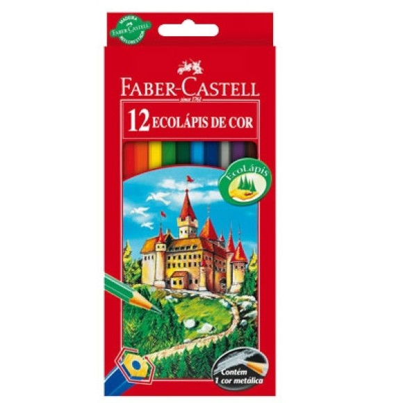 LÁPIS 12 CORES- FABER-CASTELL