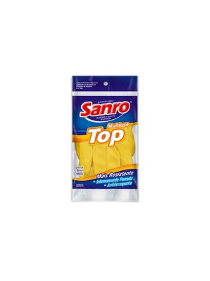 LUVA LATEX SANRO TOP FORRADA AM MED.