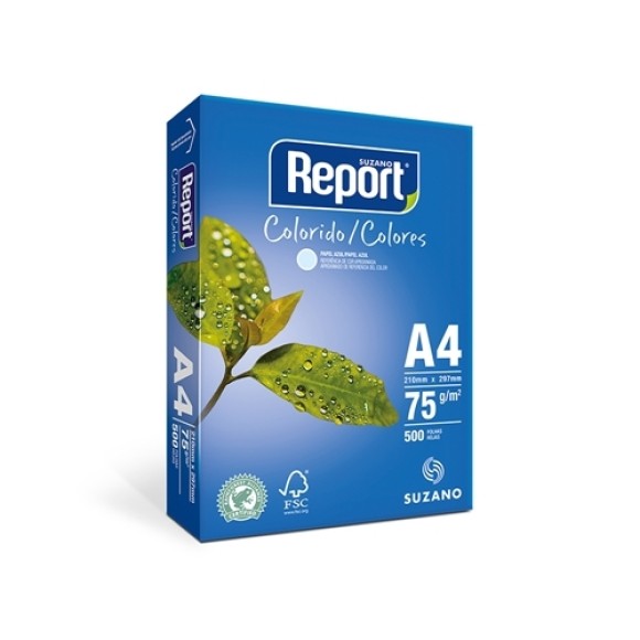 PAPEL SULFITE A4 AZUL - 500FLS - REPORT