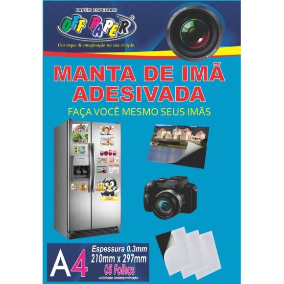 MANTA DE IMÃ ADESIVA - 5FLS - OFF PAPER