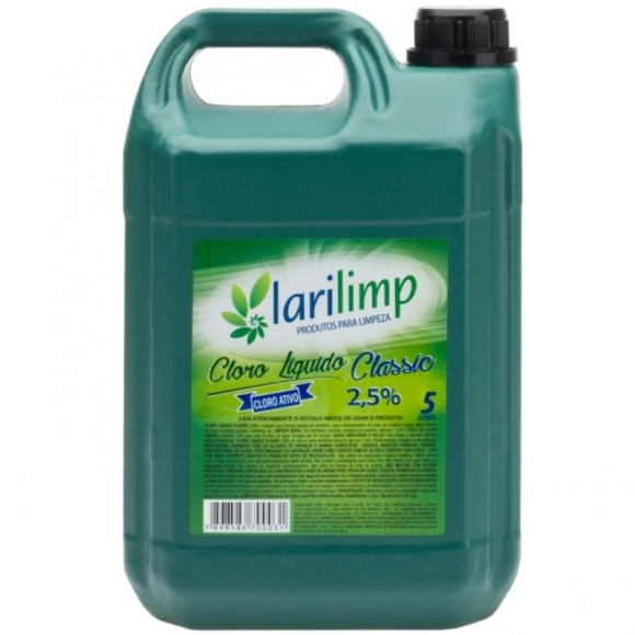 CLORO LÍQUIDO 2,5% - 5L - LARILIMP
