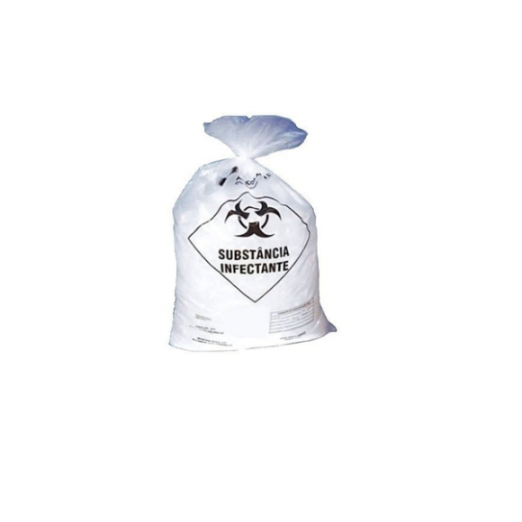 SACO LIXO 30LT 100UN. INFECTANTE BRANCO