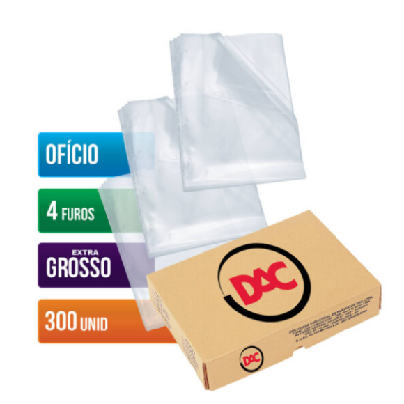 ENVELOPE PLASTICO 4F CX.300UN REF.088 - DAC