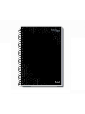 CAD.1/4 ESPIRAL 200FLS C.DURA ESSENCIALE PRETO CREDEAL