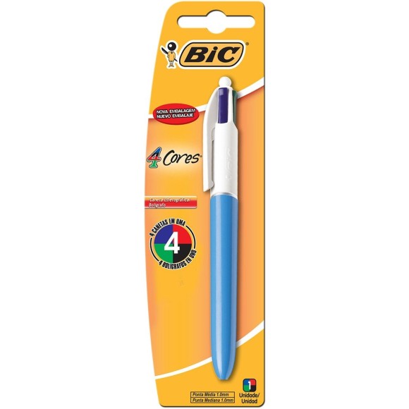 CANETA ESFEROGRÁFICA 4 CORES - BIC